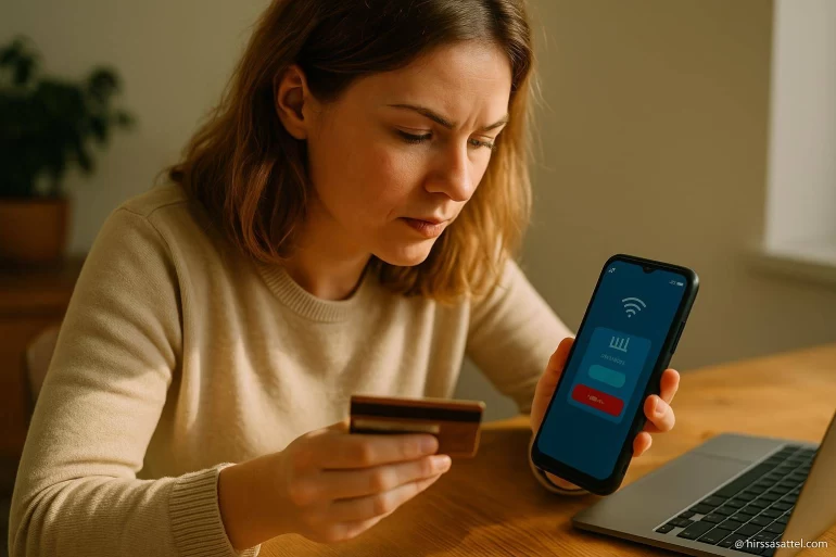 Femme effectuant un paiement en ligne
