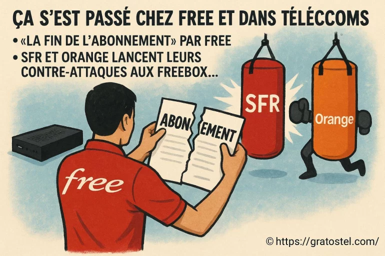 Ça s’est passé chez free et dans les télécoms : la fin de l’abonnement et les contre-attaques des opérateurs