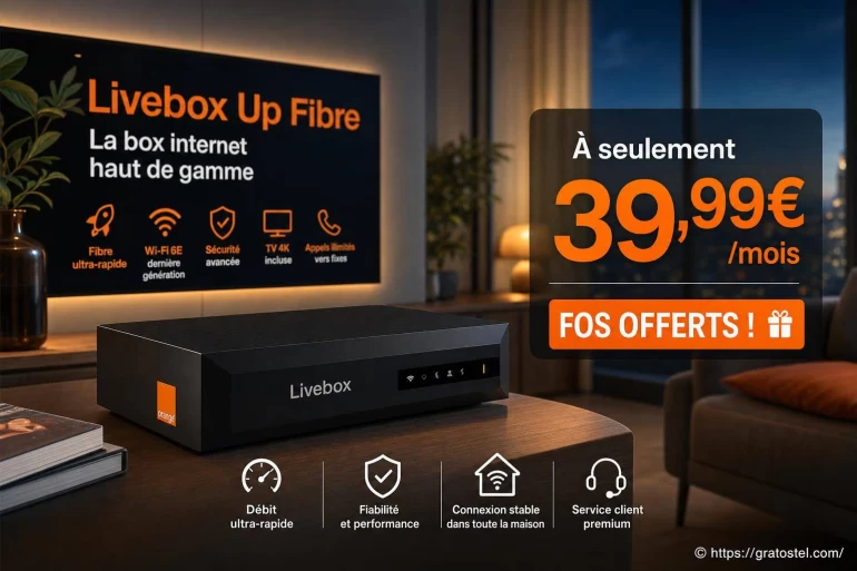 La box internet Livebox Up Fibre parmi les plus complètes à 39,99 €