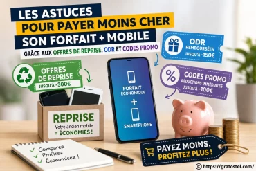 Les astuces pour payer moins cher son forfait + mobile grâce aux offres de reprise, ODR et codes promo