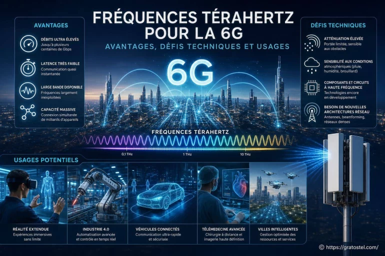 Les fréquences Térahertz pour la 6G : avantages, défis et usages