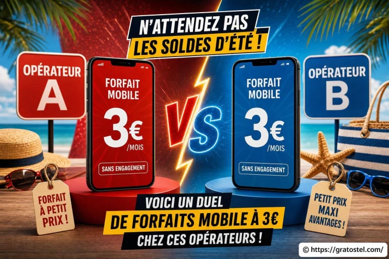 Forfait mobile à 3€ : NRJ Mobile ou Auchan Telecom, lequel choisir ?