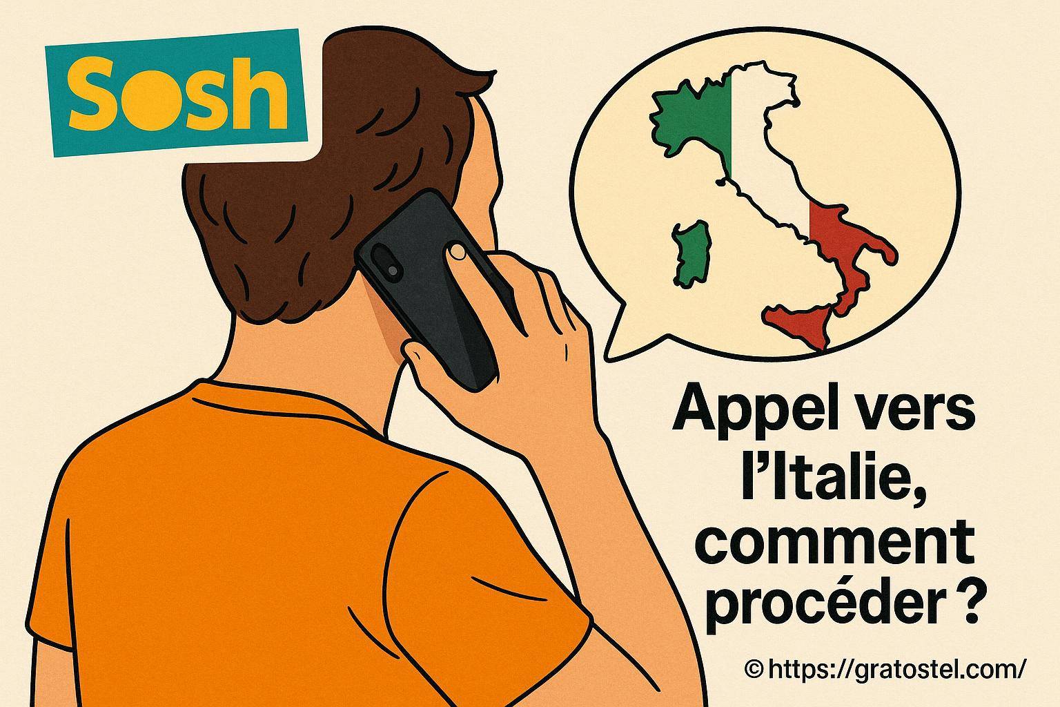 Shoss Sosh appel vers l'Italie : guide simple et rapide