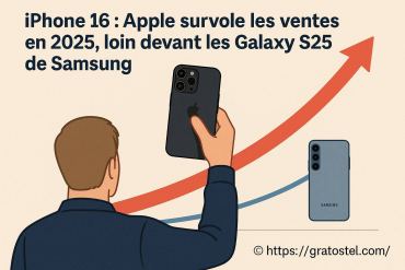 IPhone 16 survole les ventes en 2025 devant les Galaxy S25 de Samsung