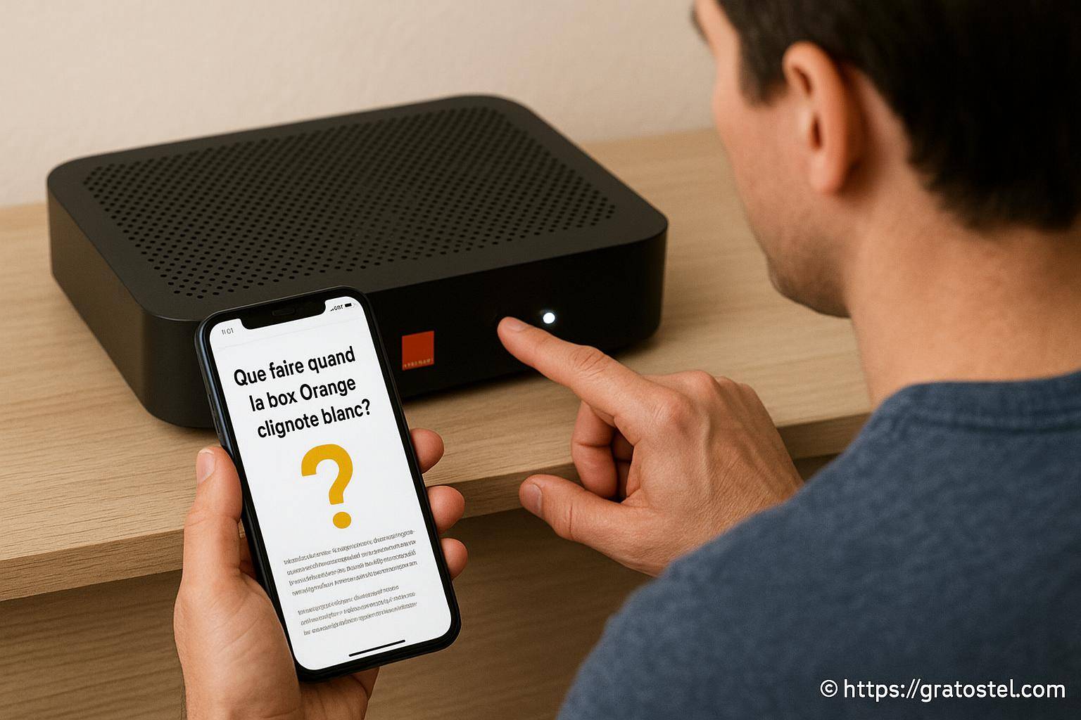 Que faire quand la box Orange clignote blanc ?
