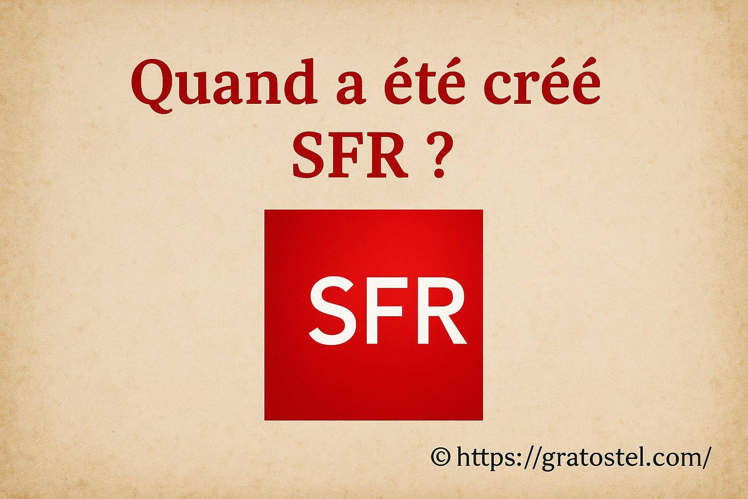 Quand a été créé SFR ?