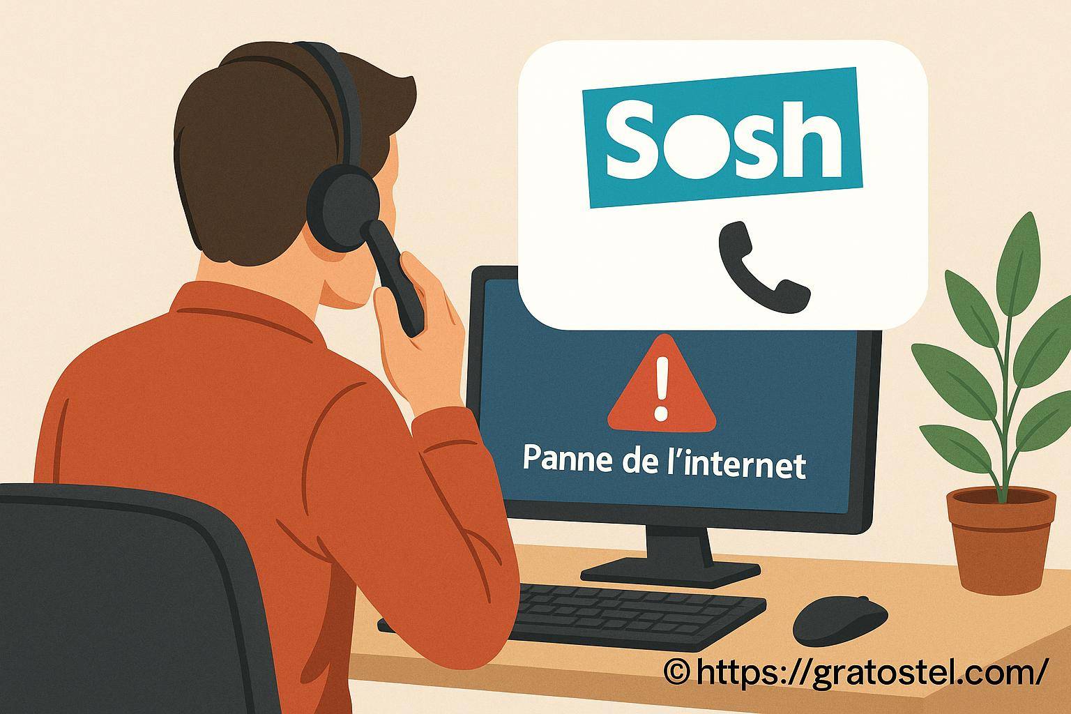Comment contacter Sosh en cas de panne internet ?