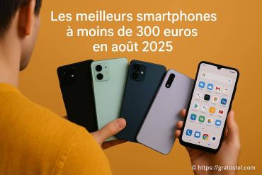 Les meilleurs smartphones à moins de 300 euros en août 2025