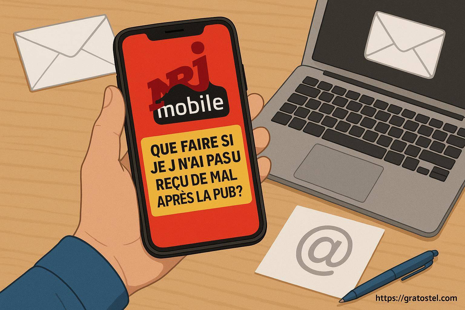 NRJ Mobile : que faire si je n'ai pas reçu de mail après la pub ?