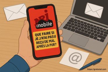NRJ Mobile : que faire si je n'ai pas reçu de mail après la pub ?