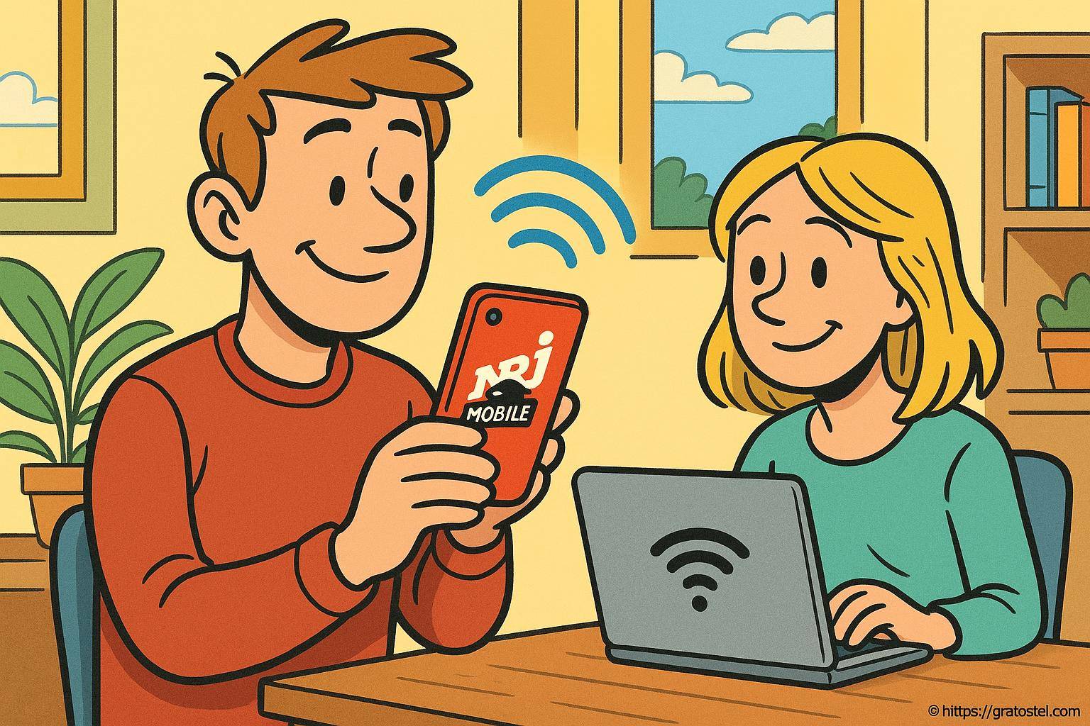 Partage de connexion internet mobile entre deux personnes