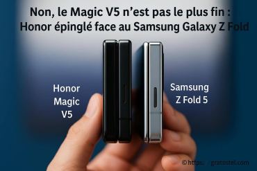 Le magic v5 n’est pas le plus fin honor épinglé face au samsung galaxy z fold7