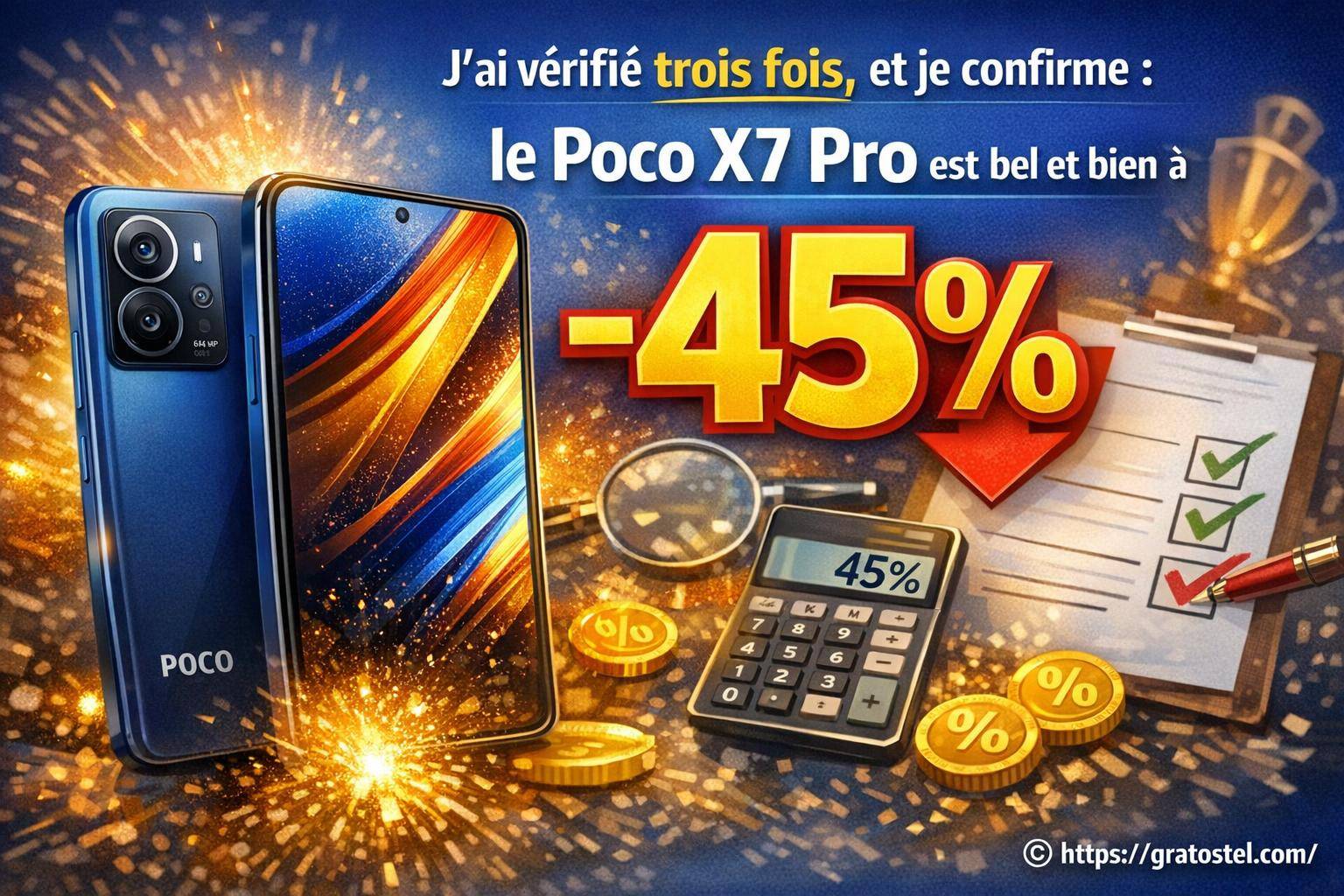 Poco Express Poco X7 Pro à -45% chez AliExpress : promo exclusive 2026