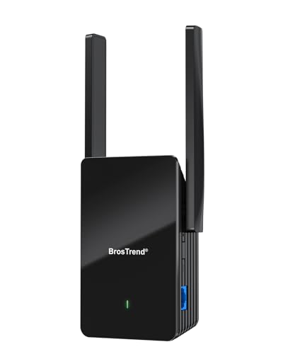 BrosTrend Répéteur WiFi 6 AX1500, Repeteur WiFi Puissant Cou