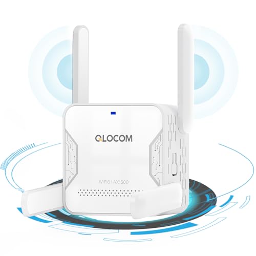 QLOCOM 2026 Nouveau Répéteur WiFi 6, Amplificateur WiFi Puis