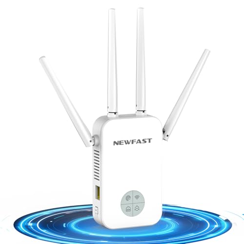 NEWFAST Répéteur WiFi Puissant RE523, AC1200 Amplificateur WiFi Puissant