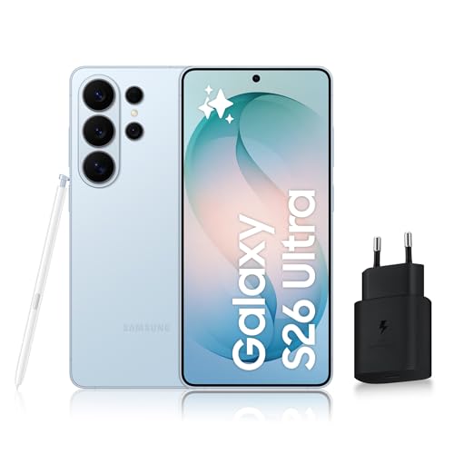 Samsung Galaxy S26 Ultra, Smartphone Android 5G avec Galaxy AI, 256 Go, Chargeur Secteur Rapide 25W Inclus, Smartphone déverrouillé, Bleu, Version FR