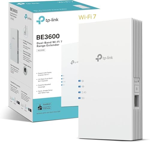 TP-Link WiFi Repeater 7 RE220BE, Powerful BE3600 Dual-Band 3