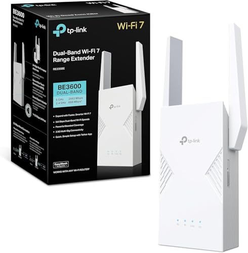 TP-Link Répéteur WiFi 7 Mesh BE3600 Mbps Bi-Bande RE235BE, 1