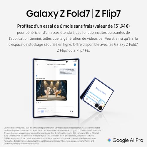 Samsung Galaxy Z Flip7, Smartphone Android 5G avec Galaxy AI